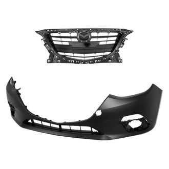 Replace® - 2-Piece (Front Bumper Cover, Grille) (Standard Line)