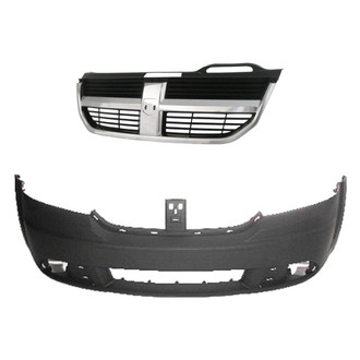 Replace® - 2-Piece (Front Bumper Cover, Grille) (Platinum Plus)