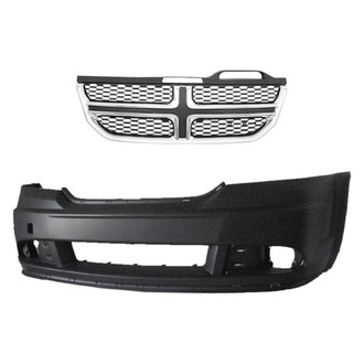 Replace® - 2-Piece (Front Bumper Cover, Grille) (Platinum Plus)