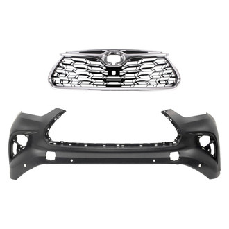 Replace® - 2-Piece (Front Bumper Cover, Grille) (Standard Line)
