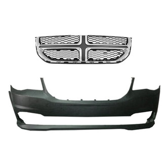 Replace® - 2-Piece (Front Bumper Cover, Grille) (Platinum Plus)