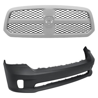 Replace® - 2-Piece (Front Bumper Cover, Grille) (Platinum Plus)