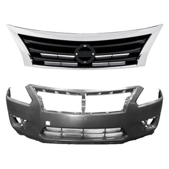Replace® - 2-Piece (Front Bumper Cover, Grille) (Platinum Plus)