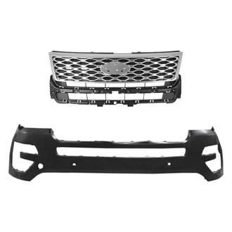 Replace® - 2-Piece (Front Bumper Cover, Grille) (Standard Line)