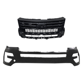 Replace® - 2-Piece (Front Bumper Cover, Grille) (Standard Line)