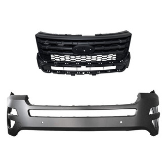 Replace® - 2-Piece (Front Bumper Cover, Grille) (Standard Line)