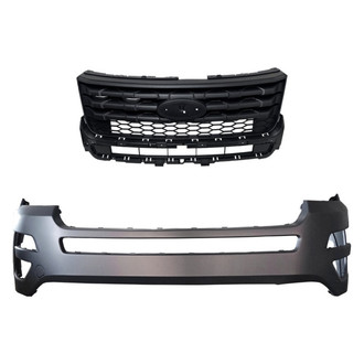 Replace® - 2-Piece (Front Bumper Cover, Grille) (Standard Line)