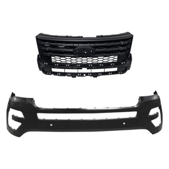 Replace® - 2-Piece (Front Bumper Cover, Grille) (Standard Line)