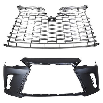 Replace® - 2-Piece (Front Bumper Cover, Grille) (CAPA Certified)