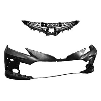 Replace® - 2-Piece (Front Bumper Cover, Grille) (Standard Line)