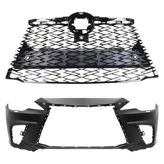 Replace® - 2-Piece (Front Bumper Cover, Grille) (CAPA Certified)