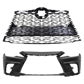 Replace® - 2-Piece (Front Bumper Cover, Grille) (CAPA Certified)