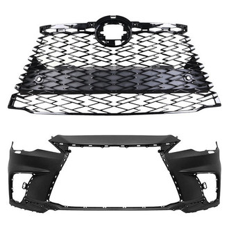 Replace® - 2-Piece (Front Bumper Cover, Grille) (CAPA Certified)