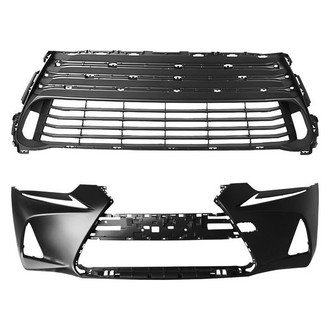 Replace® - 2-Piece (Front Bumper Cover, Grille) (CAPA Certified)