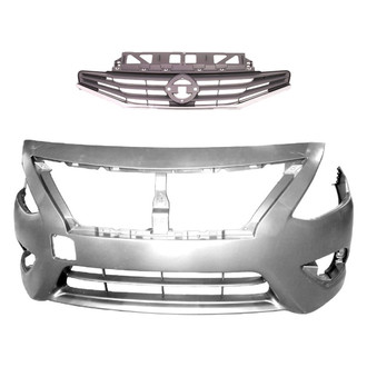 Replace® - 2-Piece (Front Bumper Cover, Grille) (Platinum Plus)