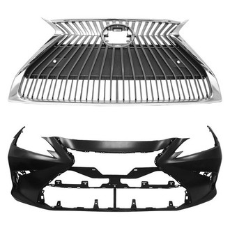 Replace® - 2-Piece (Front Bumper Cover, Grille) (CAPA Certified)
