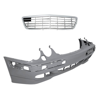Replace® - 2-Piece (Front Bumper Cover, Grille) (Standard Line)