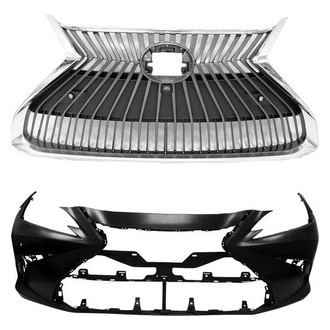 Replace® - 2-Piece (Front Bumper Cover, Grille) (CAPA Certified)