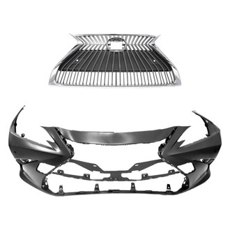 Replace® - 2-Piece (Front Bumper Cover, Grille) (CAPA Certified)