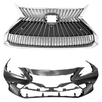 Replace® - 2-Piece (Front Bumper Cover, Grille) (CAPA Certified)