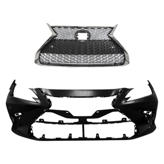 Replace® - 2-Piece (Front Bumper Cover, Grille) (CAPA Certified)
