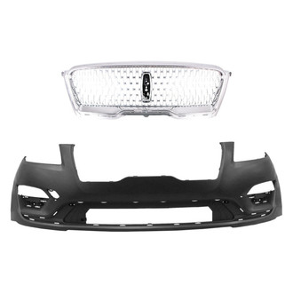 Replace® - 2-Piece (Front Bumper Cover, Grille) (CAPA Certified)
