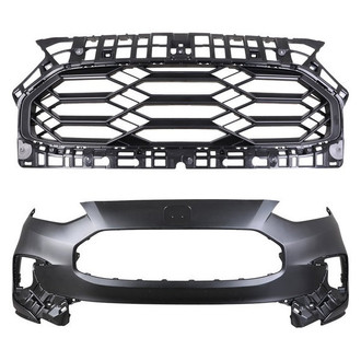 Replace® - 2-Piece (Front Bumper Cover, Grille) (CAPA Certified)