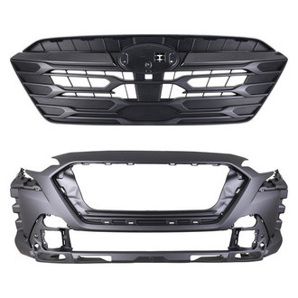 Replace® - 2-Piece (Front Bumper Cover, Grille) (CAPA Certified)