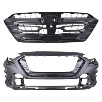 Replace® - 2-Piece (Front Bumper Cover, Grille) (CAPA Certified)