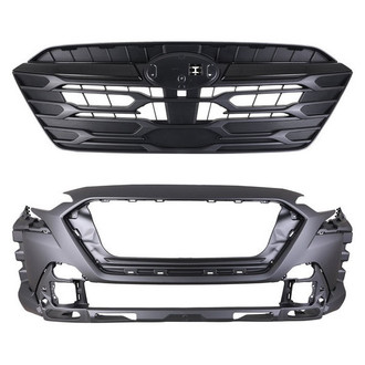 Replace® - 2-Piece (Front Bumper Cover, Grille) (CAPA Certified)