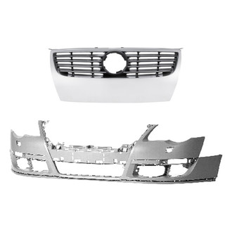 Replace® - 2-Piece (Front Bumper Cover, Grille) (Standard Line)