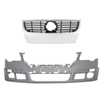 Replace® - 2-Piece (Front Bumper Cover, Grille) (Standard Line)