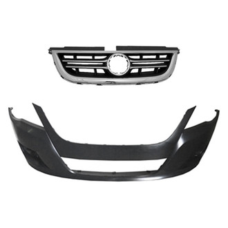 Replace® - 2-Piece (Front Bumper Cover, Grille) (Standard Line)