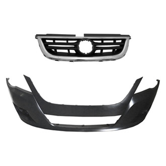 Replace® - 2-Piece (Front Bumper Cover, Grille) (Standard Line)