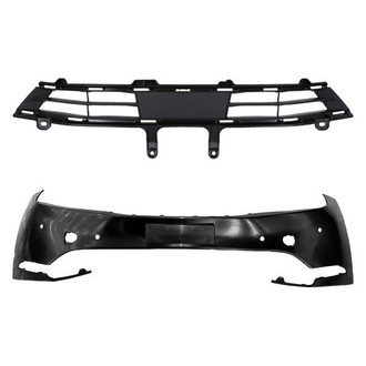 Replace® - 2-Piece (Front Bumper Cover, Grille) (CAPA Certified)