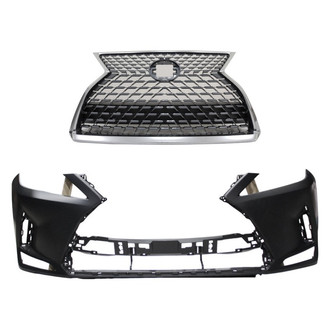 Replace® - 2-Piece (Front Bumper Cover, Grille) (CAPA Certified)