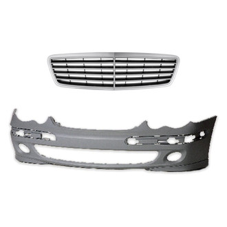 Replace® - 2-Piece (Front Bumper Cover, Grille) (Standard Line)