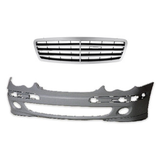 Replace® - 2-Piece (Front Bumper Cover, Grille) (Standard Line)