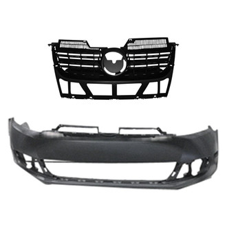 Replace® - 2-Piece (Front Bumper Cover, Grille) (Platinum Plus)