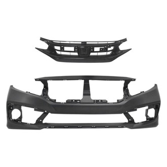 Replace® - 2-Piece (Front Bumper Cover, Grille) (Standard Line)