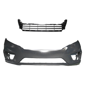 Replace® - 2-Piece (Front Bumper Cover, Grille) (Standard Line)