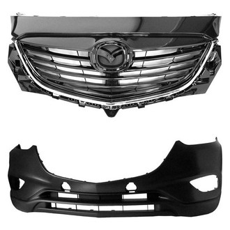Replace® - 2-Piece (Front Bumper Cover, Grille) (CAPA Certified)
