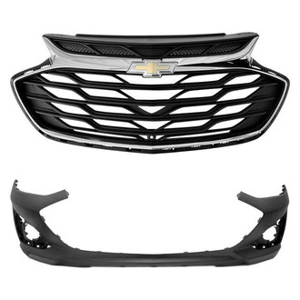 Replace® - 2-Piece (Front Bumper Cover, Grille) (Brand New OE)