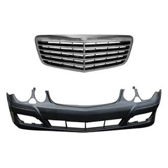 Replace® - 2-Piece (Front Bumper Cover, Grille) (Standard Line)