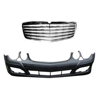 Replace® - 2-Piece (Front Bumper Cover, Grille) (Standard Line)