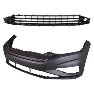 Replace® - 2-Piece (Front Bumper Cover, Grille) (Platinum Plus)
