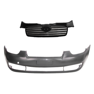 Replace® - 2-Piece (Front Bumper Cover, Grille) (Standard Line)