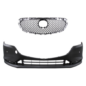 Replace® - 2-Piece (Front Bumper Cover, Grille) (CAPA Certified)