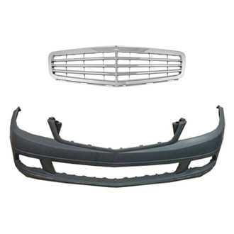 Replace® - 2-Piece (Front Bumper Cover, Grille) (Standard Line)