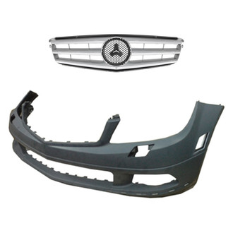 Replace® - 2-Piece (Front Bumper Cover, Grille) (Standard Line)